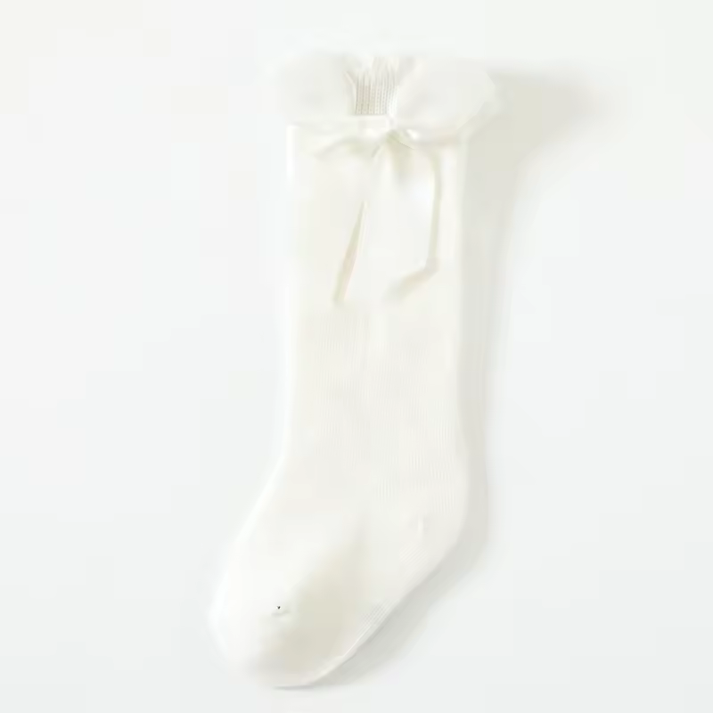 Baby Girls Bow Knee High Socks Cute Kids Girl Student Princess Sock Children Solid Color Cotton Socks Infant Newborn Clothing - Image 8