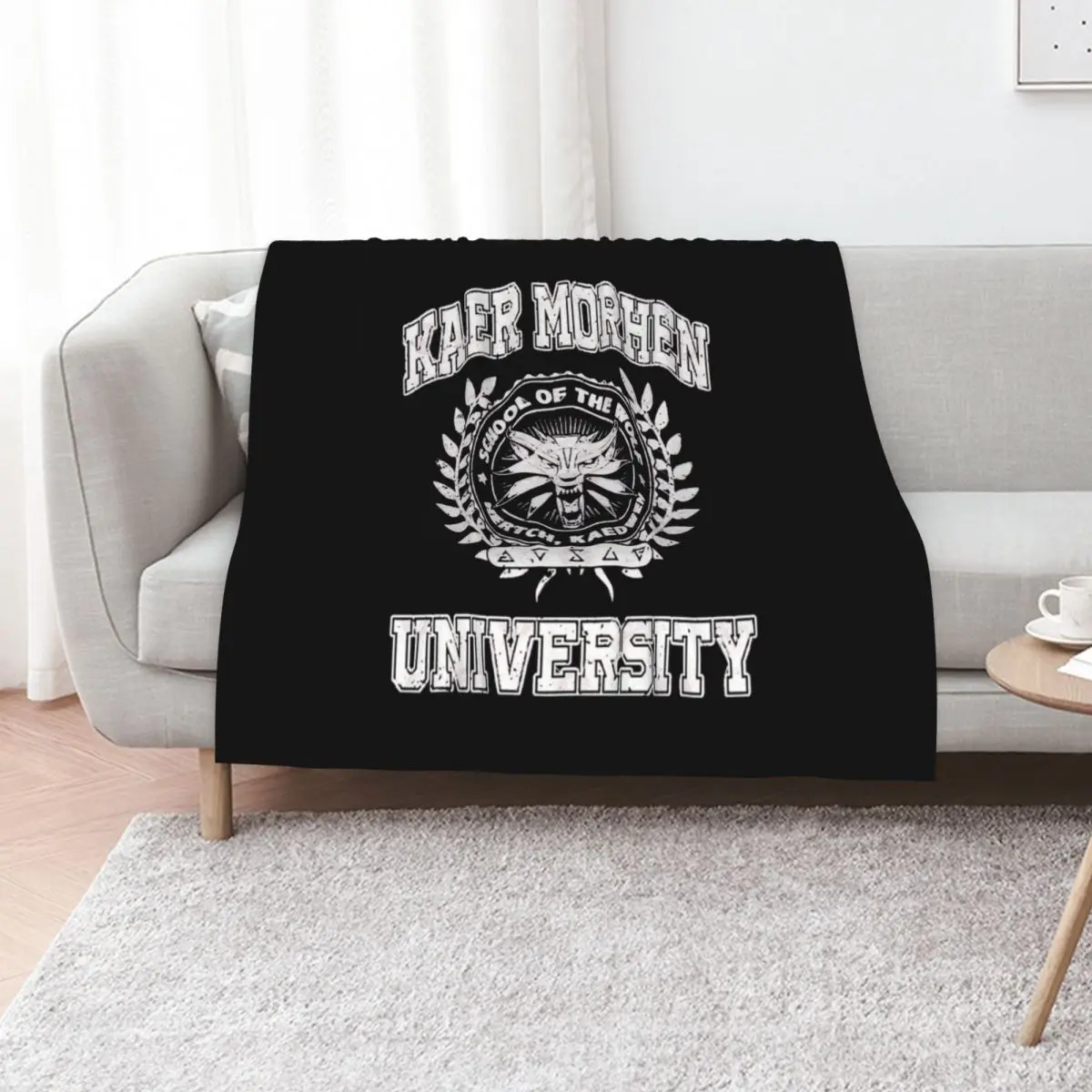 

Kaer Morhen University T-Shirt Throw Blanket Moving Decorative Throw Furrys Luxury St Blankets