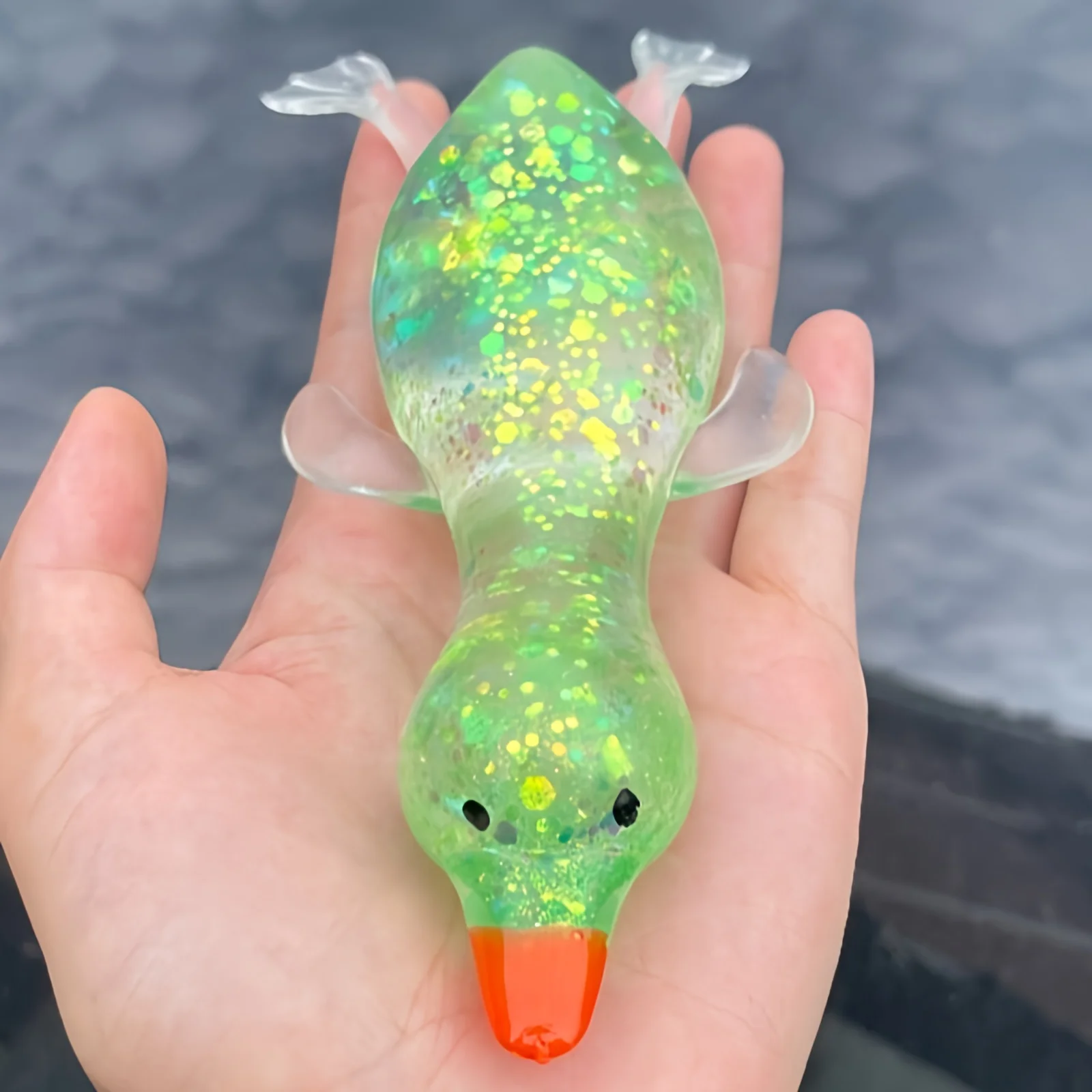 Jumbo Squishy Gelbe Ente Fidget-Spielzeug Niedliche Gänse-Quetschfiguren Stressabbau-Spielzeug für Erwachsene Dehnbares Spielzeug Bestes Geschenk für Freunde – Detail 8