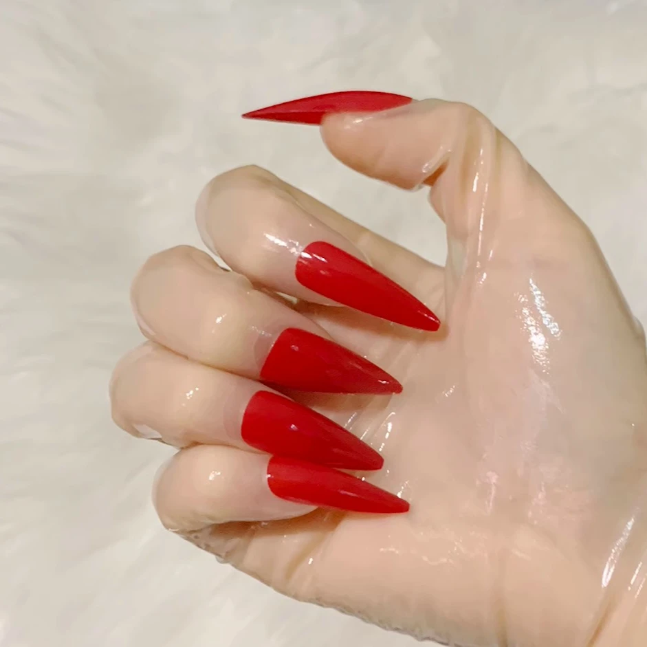 Ultra Thin Transparent Latex Gloves Male To Female MalaysianTight Binding Kigurumi Medium Length Zentai Nail Latex Gloves