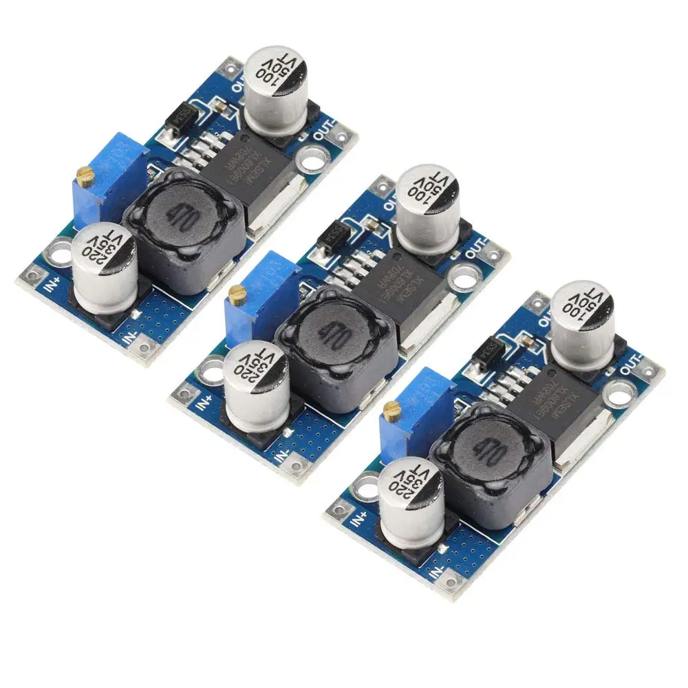 3Pcs XL6009 DC-DC Buck Boost Voltage Converter Power Module 4A 400KHz Adjustable Switch Module 3.8-30V to 1.25-35V Power Supply