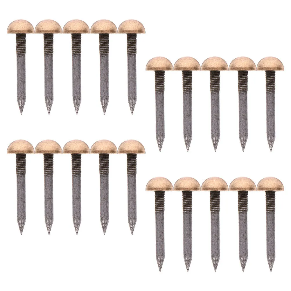20 قطعة مسامير تنجيد نحاسية مسامير زخرفية مسامير أريكة على الطراز العتيق للأثاث الخشبي رؤوس أظافر مزخرفة