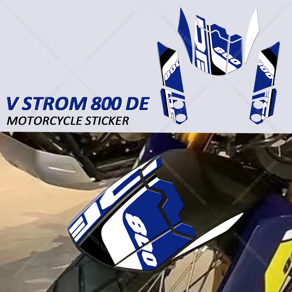 

Для V Strom 800 DE аксессуары для мотоциклов, комплект защитных наклеек для брызговиков, 3D эпоксидная смола, водонепроницаемая, устойчивая к царапинам наклейка