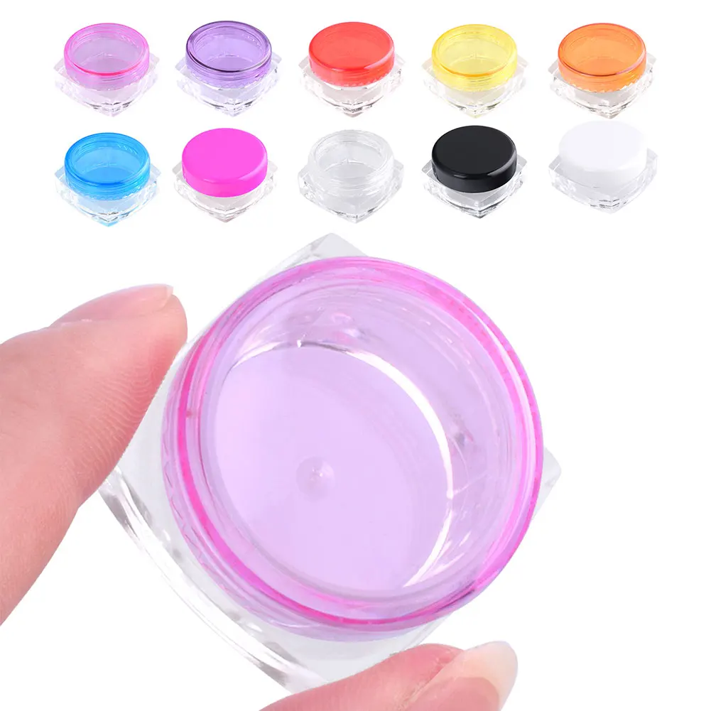 

50Pcs Empty Cosmetic Jars Pot Cream Box Small Plastic Transparent Sample Bottles Lip Balm Storage Container Makeup Eyeshadow