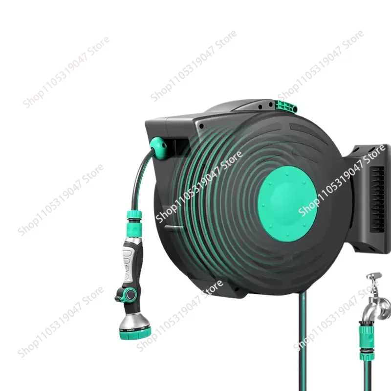 Wall Mounted Automatic Hose and Reel Flexible Irrigation System High Pressure Washer Water Retractable Garden Hose Reel