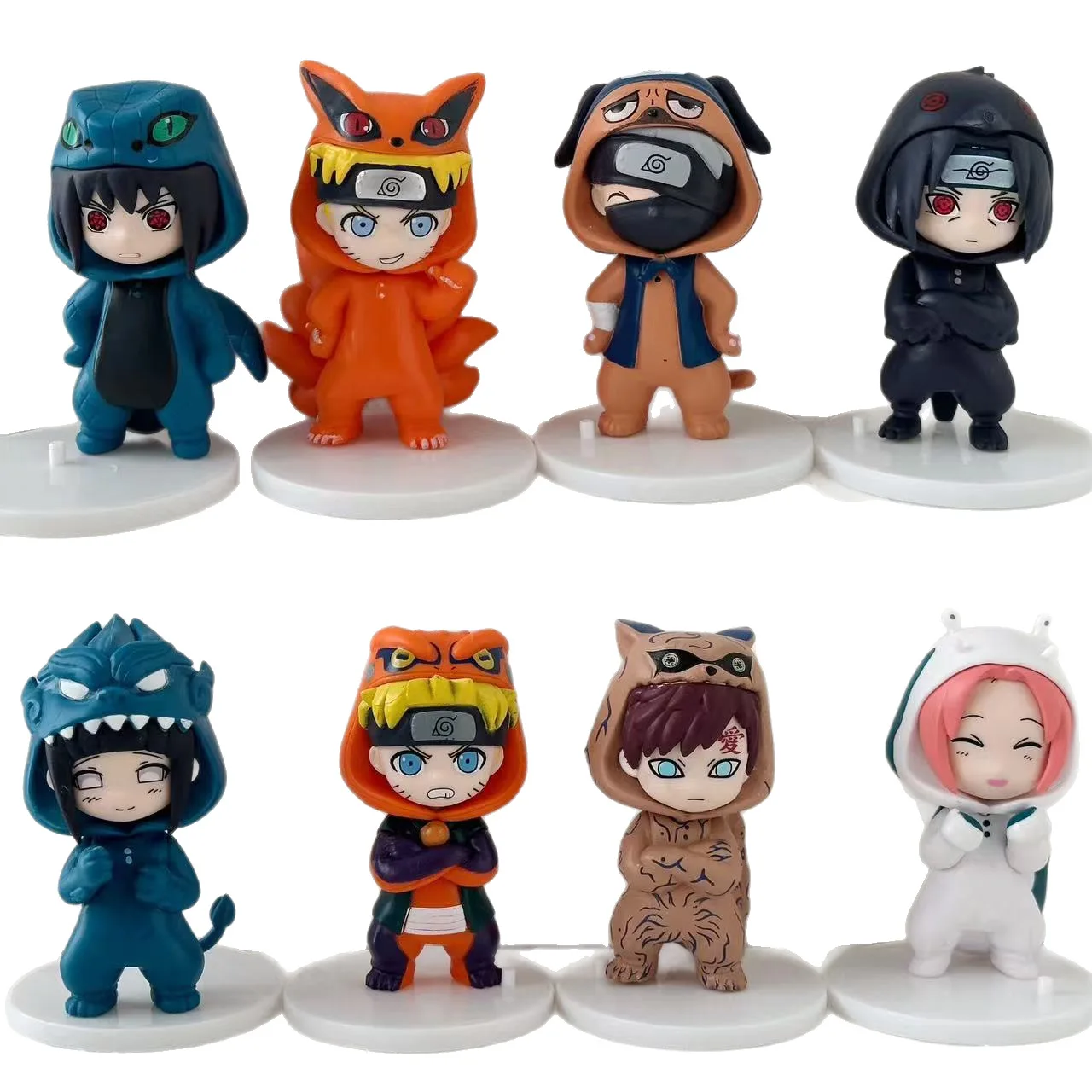 8 قطعة/المجموعة 8.5 سنتيمتر جديد أنيمي ناروتو كوس بيجو الملابس Kawaii أرقام Q نسخة وضع البلاستيكية لعبة نموذج الدمى جمع الحلي الهدايا