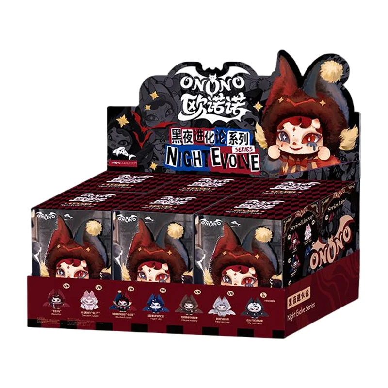 ONONO Night Evolve Series Blind Box ONONO Vinyl Pluche Mystery Box Vleermuis Dieren Anime Figuur Verrassingstas Hangertje Sleutelhanger Cadeau Speelgoed