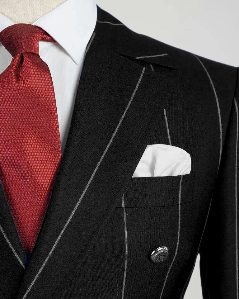 Zweireihige Blazer- und Hosen-Sets für Herren, formelle Hosenanzüge, Abend, Hochzeit, Smoking, einfarbig, neuer Stil, 2-teilig, individuell