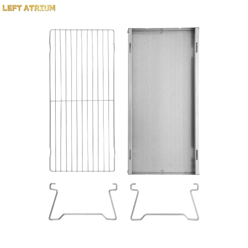 1PC Outdoor BBQ Stove Multifunctional Camping Folding Portable Household Smokeless Charcoal BBQ Grill Holiday Party