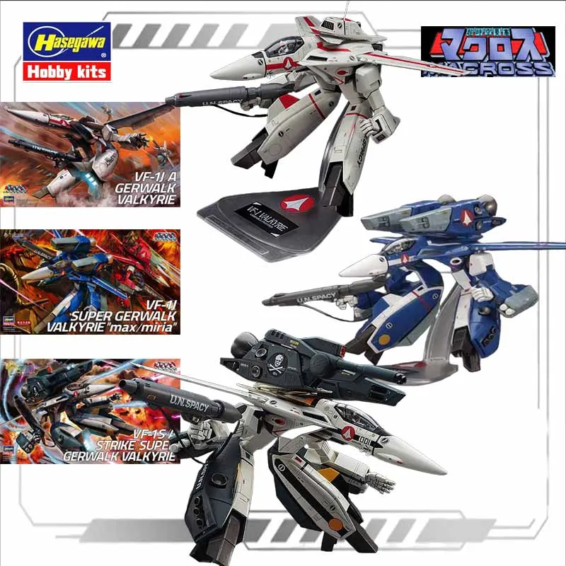 HASEGAWA Original Model Kit  Super Dimension Fortress Macross VF-1J A Anime Action Figure Assembly Model Toy for Boys Gifts