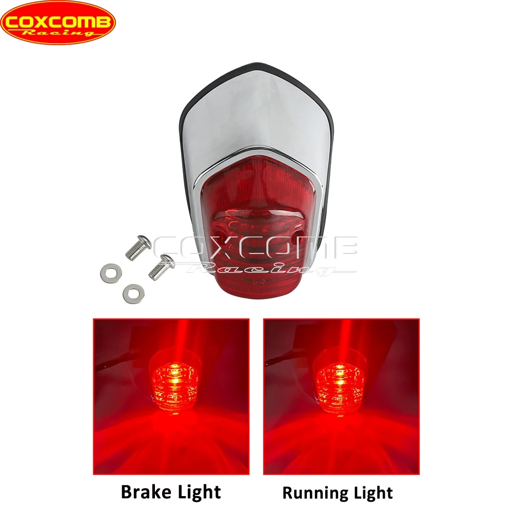 Rear Brake Light For Harley Cafe Racer Honda VT VTX Shadow Yamaha Suzuki Chopper Bobber Motorcycle Taillight Tail Running Lamp