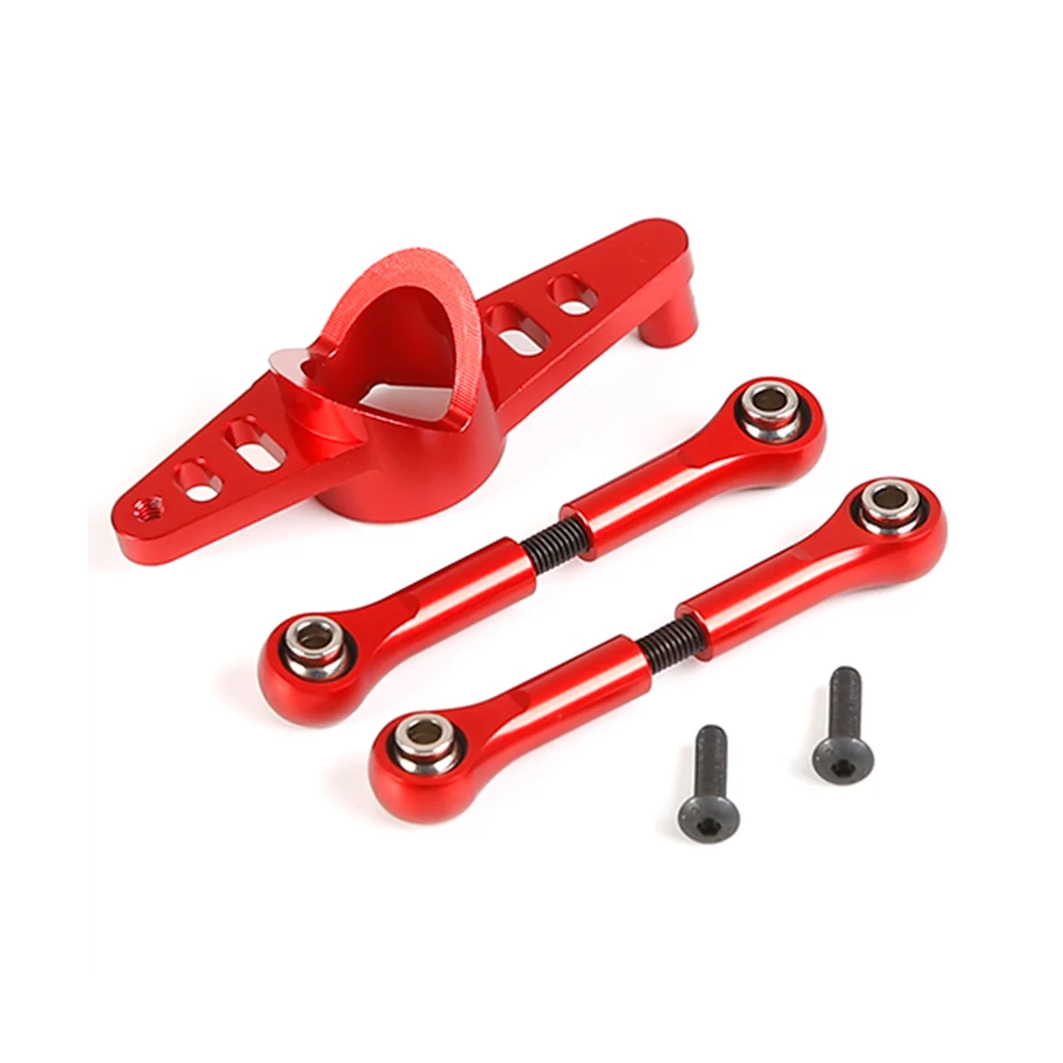 LT CNC Metal Double Steering Gear Seat Kit for Losi 5T Rovan LT King Motot,Modified and Upgraded Accessories,Red