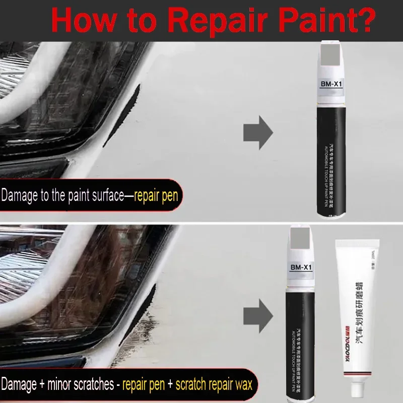 Pintura Car Repair Pen para Tesla, Retocar, Branco Pérola, Clearcoat, Modelo 3, Y, X, S