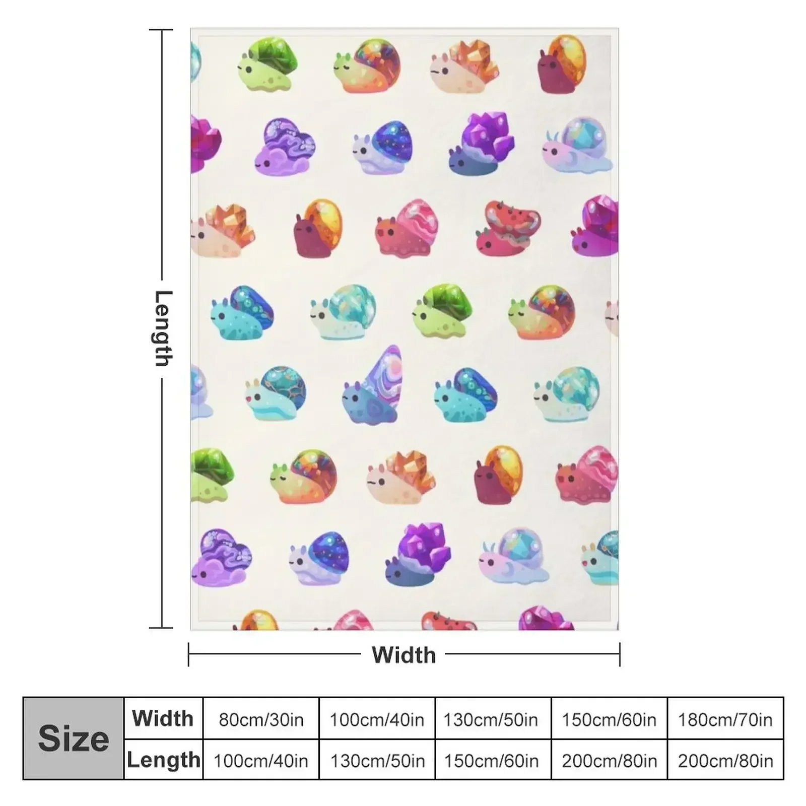 Jewel Snail - pastel Throw Blanket