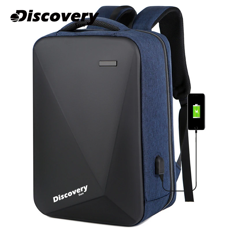 Discovery-Sun Men\'s Backpack Laptop Backpack Business Waterproof Travel Bag Large Capacity USB Charging Bag Stolen Lock Backpack