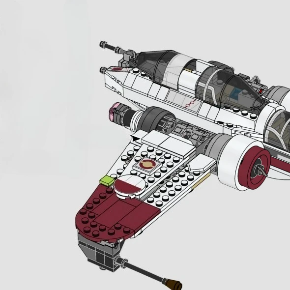 مجموعات مكعبات بناء للطائرات القتالية الفضائية 75402 متوافقة مع جزيئات ليغو مناسبة لهدايا عيد الميلاد 497 قطعة