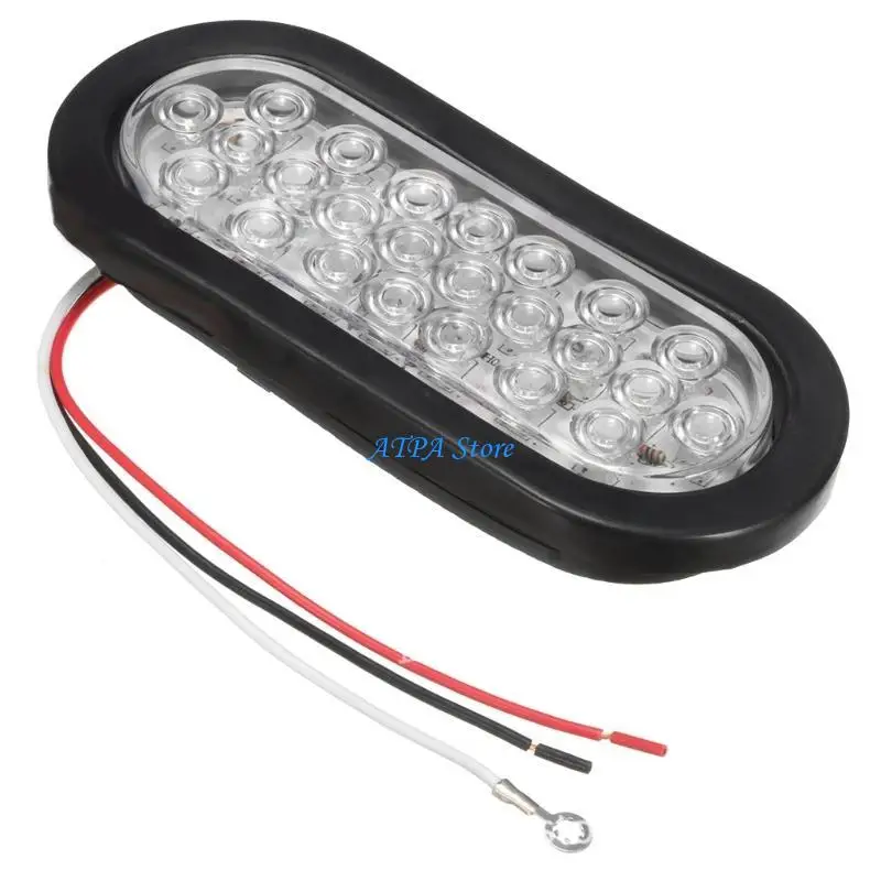 

U13C Pack of 2 Tail Lights High Visibility 24LED Recessed Suitable for Enhanced Safety on Trucks and Trailers Large Vehicles