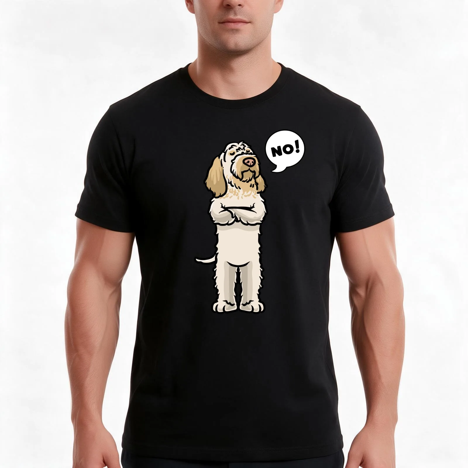Stubborn Spinone Italiano Dog T-Shirt Summer Casual Cotton Tee Oversized Streetwear Tops Vintage Graphic Print 100% Cotton