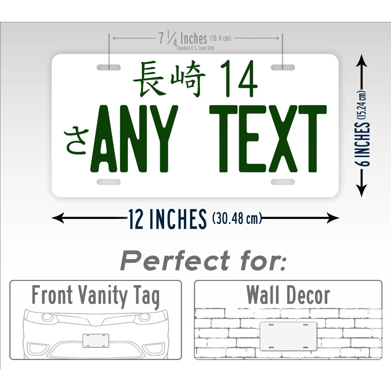 Personalized Japanese Themed Metal Decorative Tag Dustproof and Waterproof Ideal for Home Decor (Only Decoration)