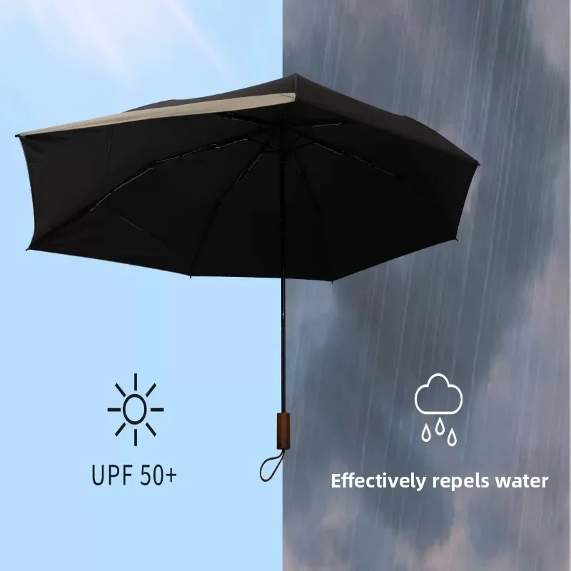 Non Folding Memory Sun Umbrella Extended Tail High Density Fabric 99% UV Protection UPF50+ Lightweight Backpack Outdoor Use 양산