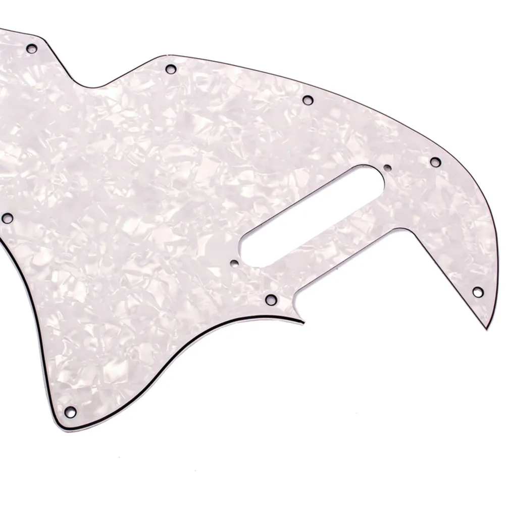 Broadsword Shape Guitar Pickguard Re-Issue Style 4 Ply White Vintage Replacement DIY Guitar Parts Accessories