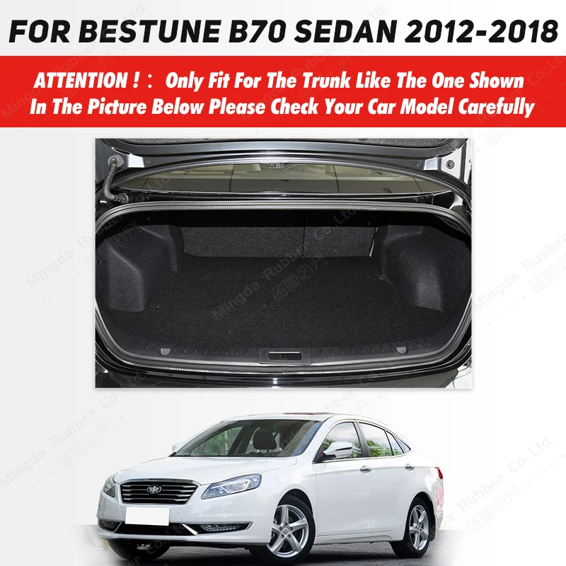 Car Trunk Mat For BESTUNE B70 Sedan 2012 2013 2014 2015 2016 2017 2018 Custom Car Accessories Auto Interior Decoration