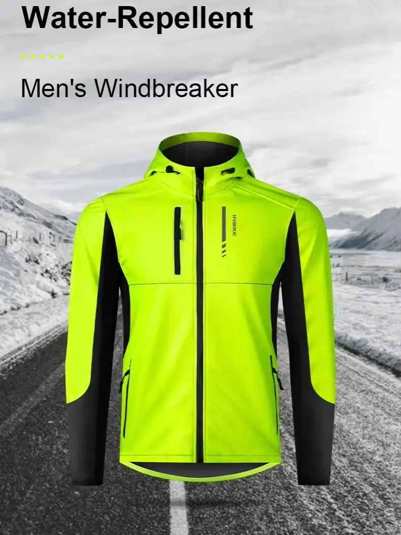 AliExpress INBIKEThermal Softshell Jacket Men Winter Windproof Fleece Cycling Jersey Long Sleeve for Road Bike MTB Outdoor Cycling Clothing