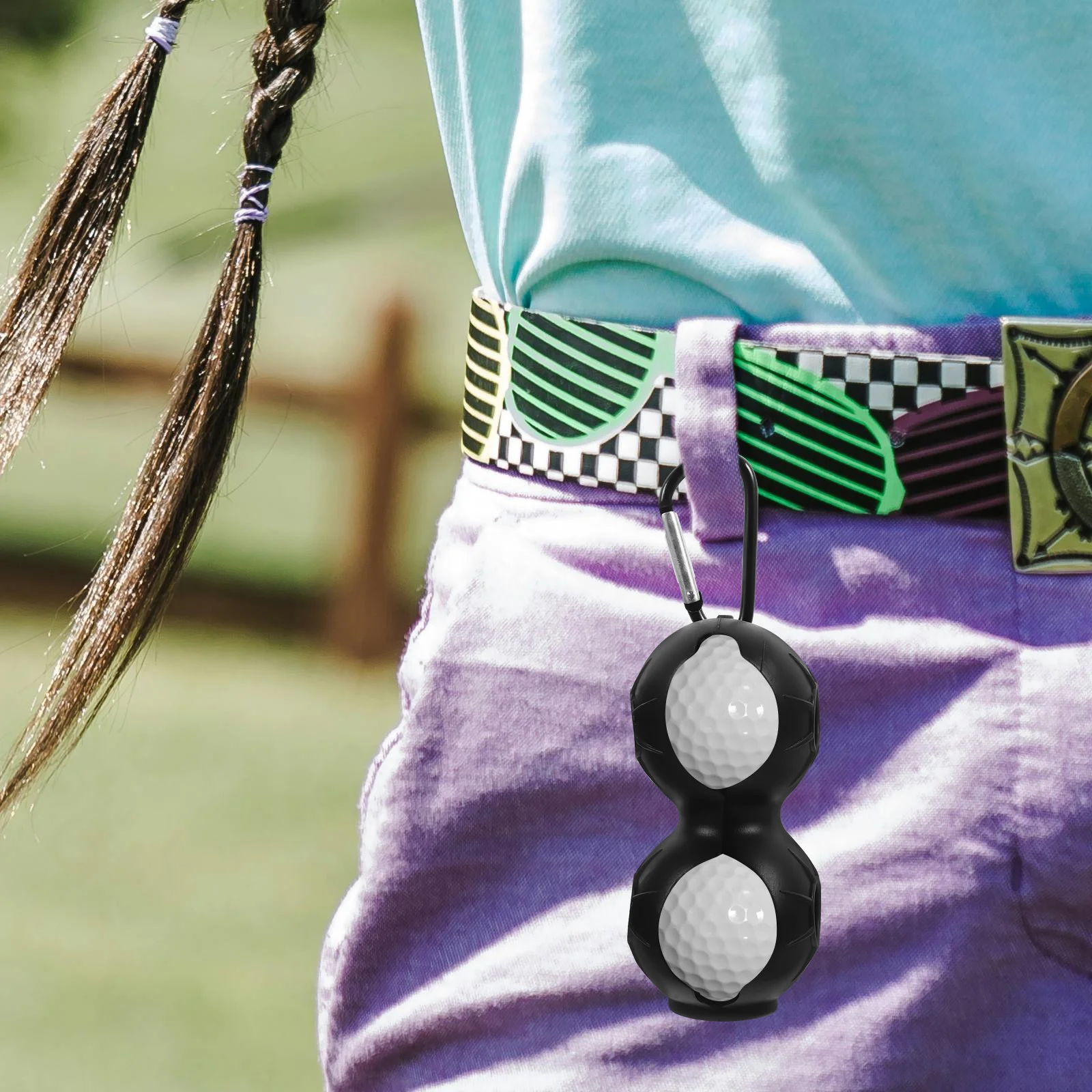 2 قطعة حامي كرة الجولف سيليكون سبائك الألومنيوم واسعة الرأس المحملة النار المحمولة حامل الكرة المرنة للاستخدام في الهواء الطلق