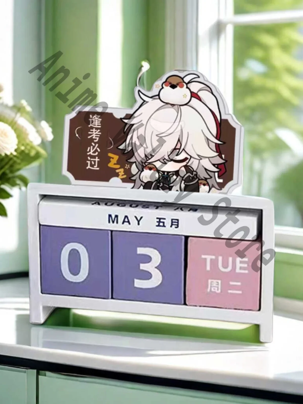 Anime Honkai: Star Rail Jing Yuan March 7th Dan Heng Cosplay Cartoon Wooden Calendar Menology Permanent Kalendar Adorn Xmas Gift