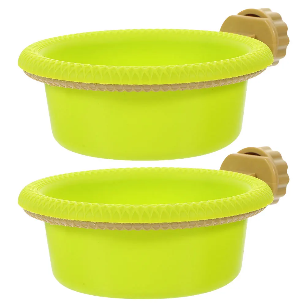 

2Pcs Bird Bathtub Cage Mount Parakeet Bath Bowl Non-Slip Surface Easy Clean Maintain Ideal Small Birds Parrot Budgie Accessories