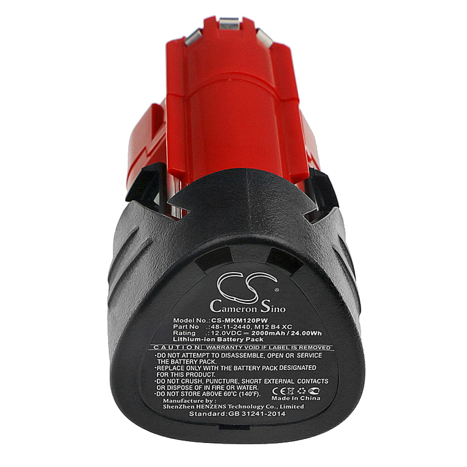 CS 2000mAh Battery For M12 B4 XC Milwaukee M12  M12 REDLITHIUM XC 4.0  C12 FM  C12 HZ  C12 HZ-0  C12 HZ-202C  C12 C12 JSR-0