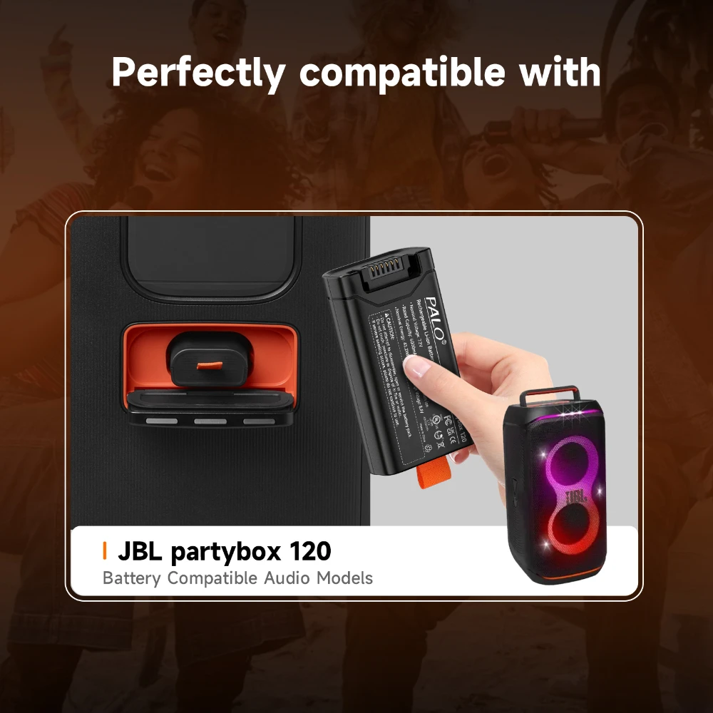 Batteria PALO per altoparlante portatile JBL Partybox Club 120 Batteria JBL 200 Batteria sostitutiva