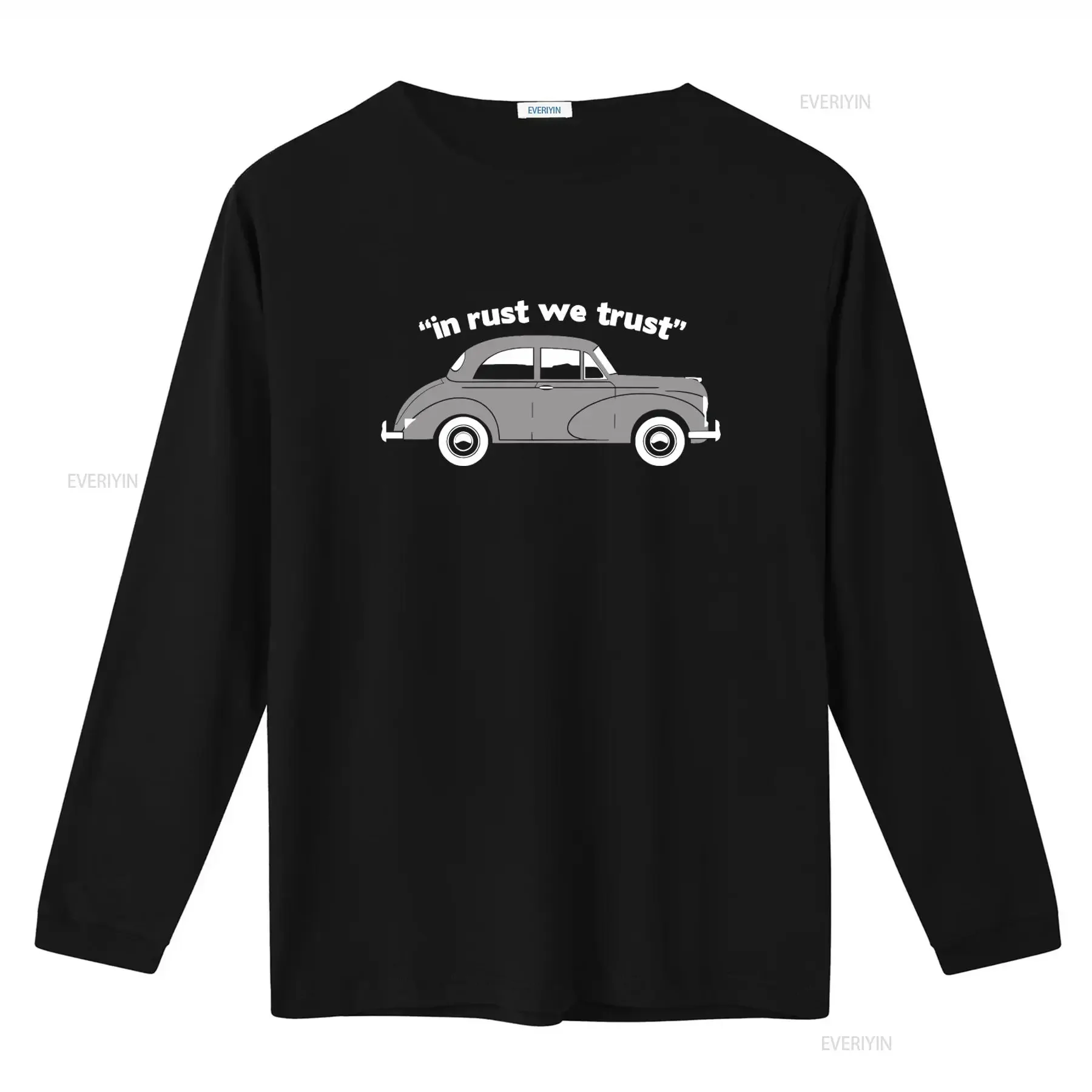 Morris Minor Classic Car Retro Moggy MO T Shirt In Rust We Trust Design Perfect for Petrol Heads vintage Washed Breathable