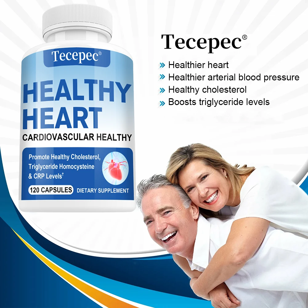 Heart Health Capsules with CoQ10, Trans-Resveratrol, MSM & Green Tea Extract, Supports Cardiovascular & Whole-Body Wellness
