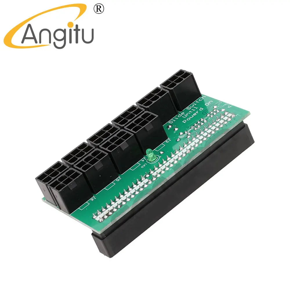 Angitu 10x6Pin PCIE Breakout Board เซิร์ฟเวอร์กระดาน Conversion