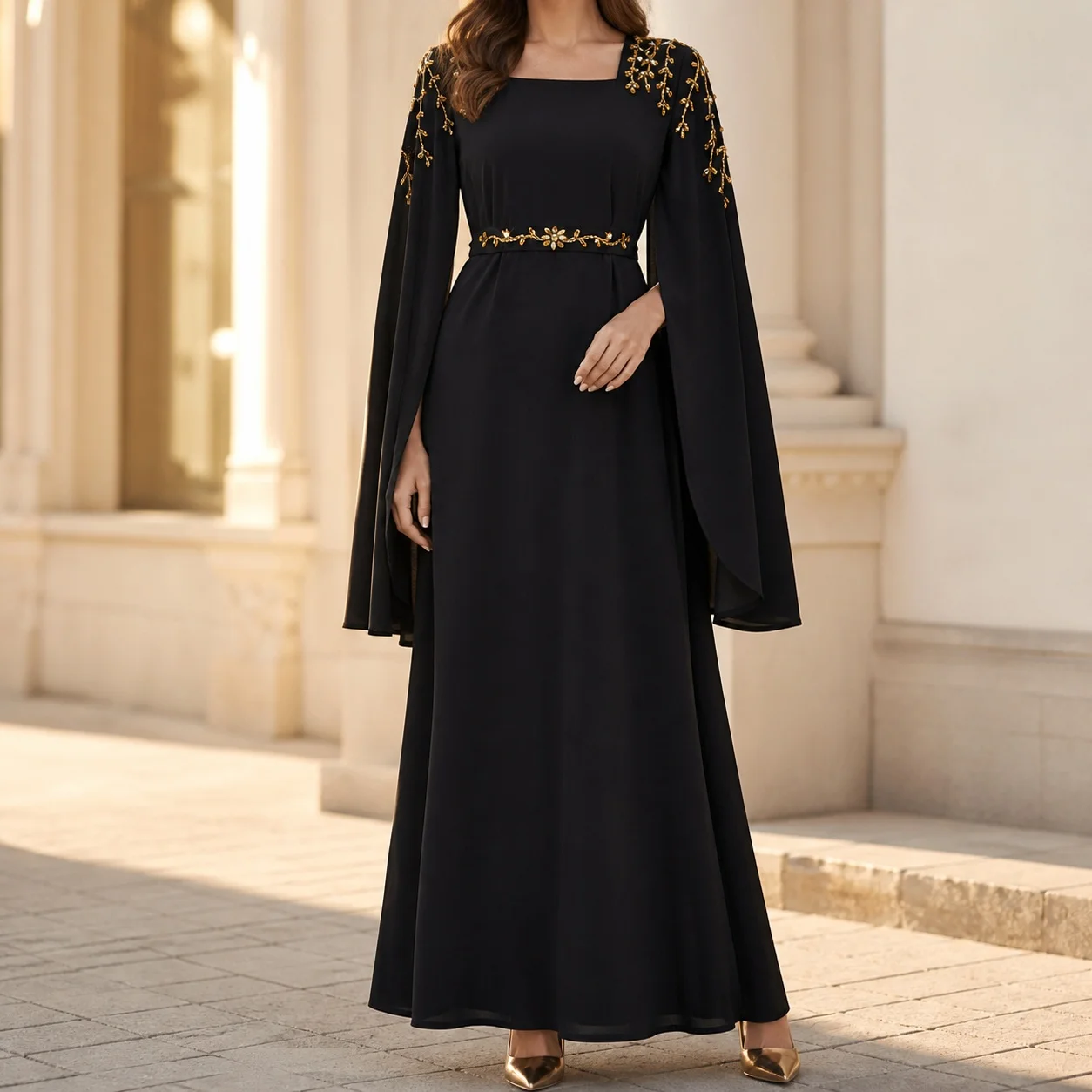 Women's Long Sleeve Beaded Dress for Wedding Guest Elegant Party Prom Wedding Party Guest Wedding Party For Wedding Prom