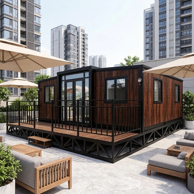Expandable Container House Garden Rooms Folding Room Prefabricated Tiny Home Module House 20Ft  40Ft Prefab Expandable House