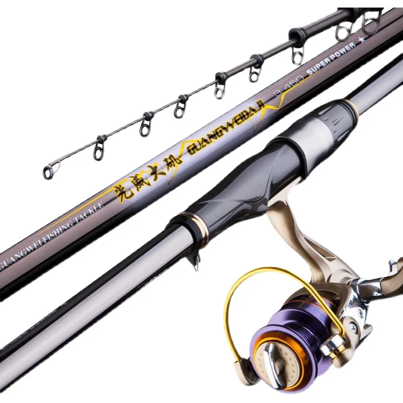 Super Hard Rock Fishing Rod Ultra Light Long Section Distance Throwing Rod All Waters Heavy Fishing Weight Telescopic Fish Pole