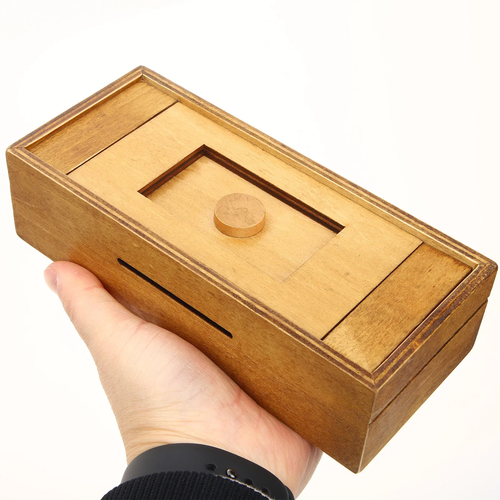 

Wooden Puzzle Box for Kids and Adults Hidden Compartment Brain Teaser Game Educational Gift for Children Boys Girls Birthday