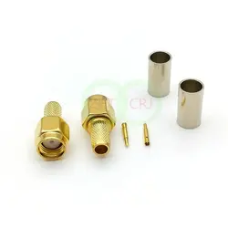 SMA RG58 CONNECTOR COPPER SMA Male Plug Straight Crimp for RG58 Connector