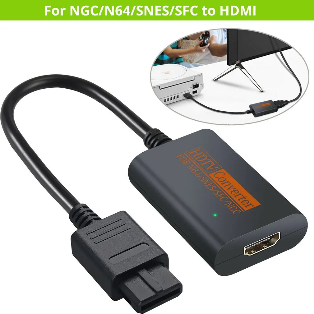 NGC/SNES/N64 To HDMI Converter Adapter,HDMI Cable for Nintend 64 SNES Console Game Cube NGC Plug and Play Restore Game Screen