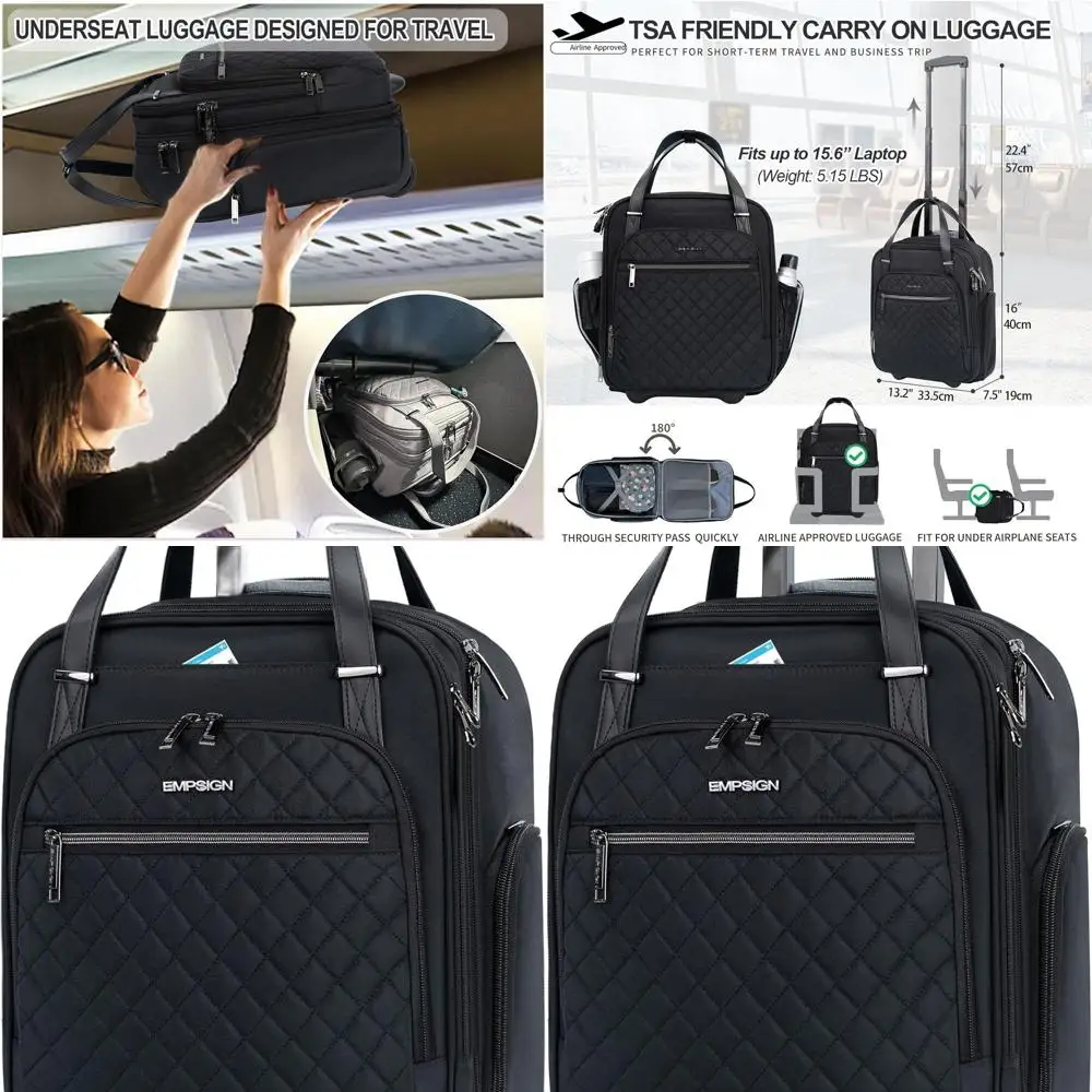 

16, легкая многофункциональная ручная сумка на колесиках для путешествий выходных, подходит для мужчин и женщин