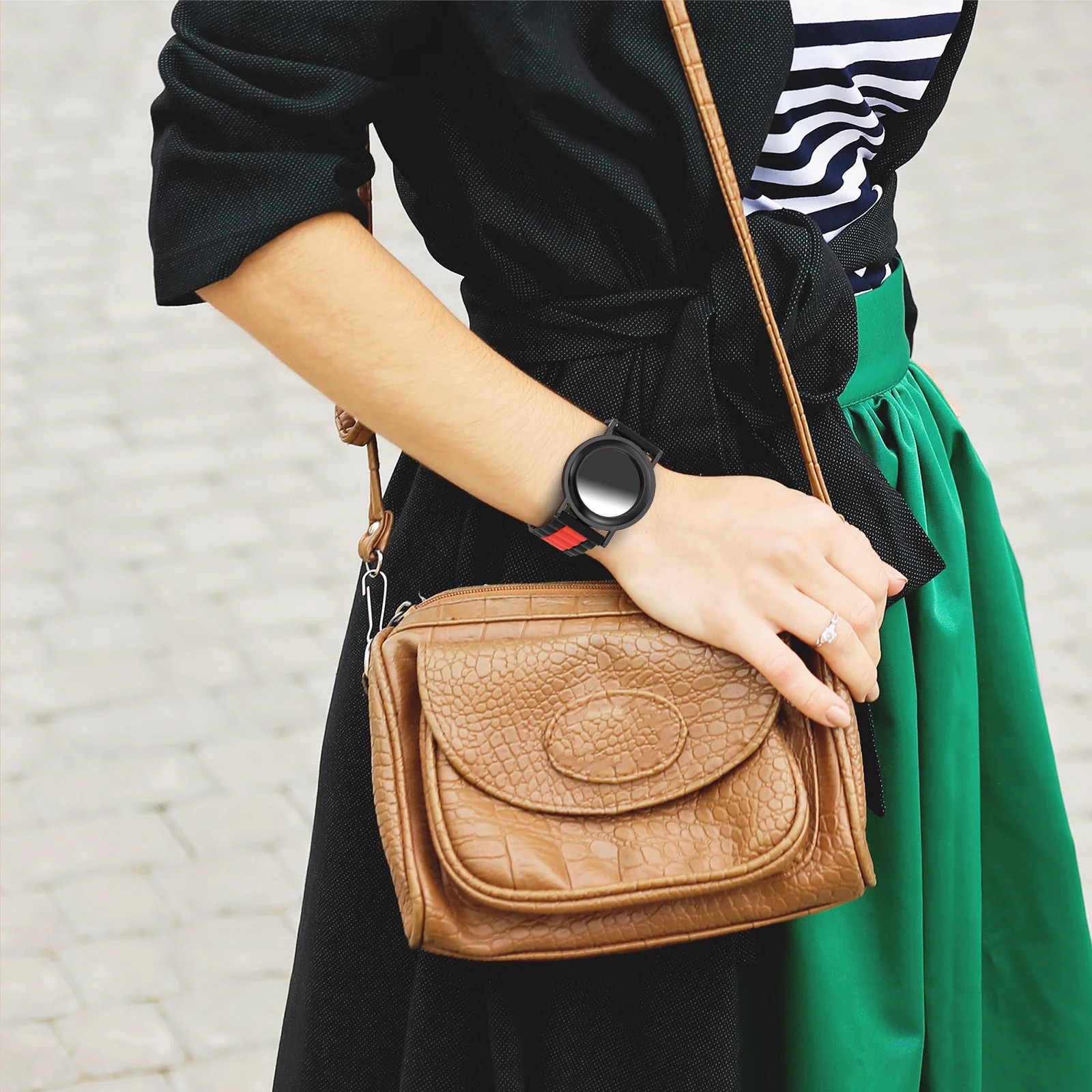 

Silicone Watch Band Adjustable Sweat-Proof Strap For Device Protective Cover Case Accessory