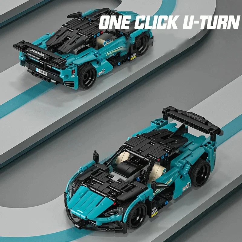 440PCS RC Car Sports Car Building Blocks TECHNICAL STEM Collection Vehicle Model Supercar Bricks Desktop Decoration Kids Toys