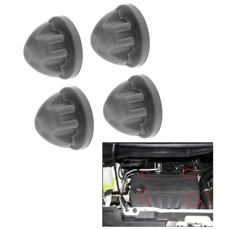 4PCS Car Hood Support Rod, Hood Car Grommet Clip, Engine Under Cover Splash- Shield 11127614138 H9EE