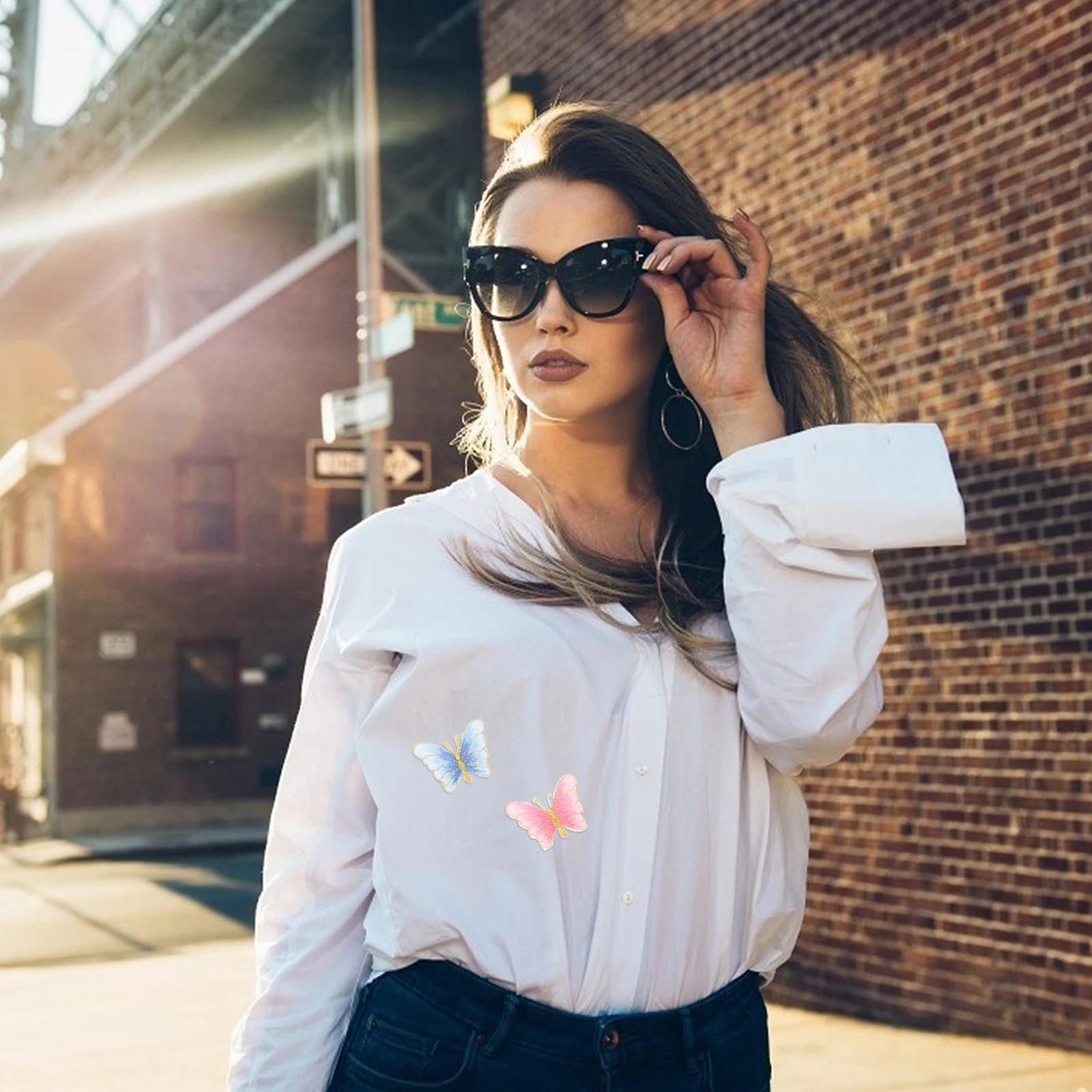 

10 Pcs Butterflies Embroidered Rayon Patches Iron On DIY Repair Applique Clothes Decor T Shirt Jeans Bags Pillows Elastic B