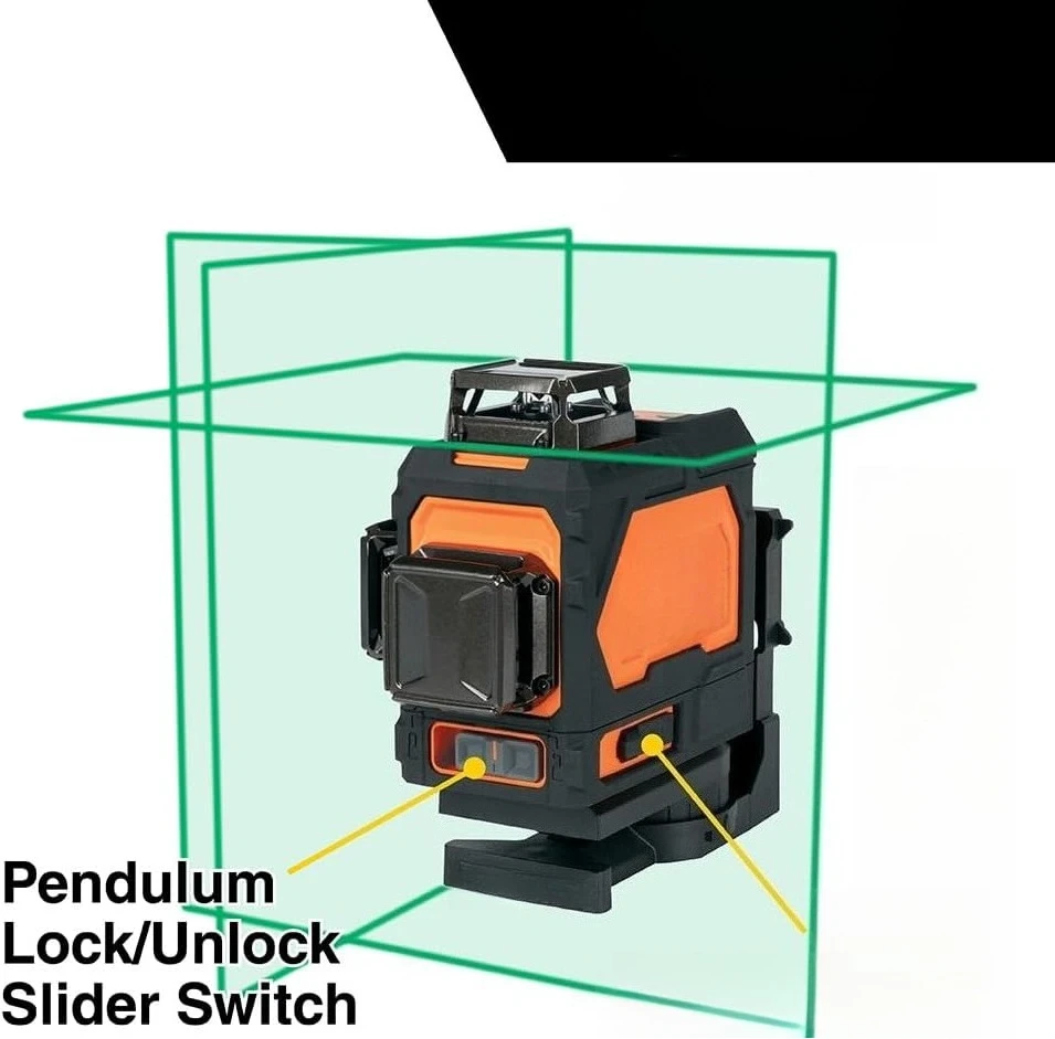 Nível de laser autonivelante ZZZS com aviões verdes brilhantes de 3x360 graus, bateria recarregável, montagem magnética
