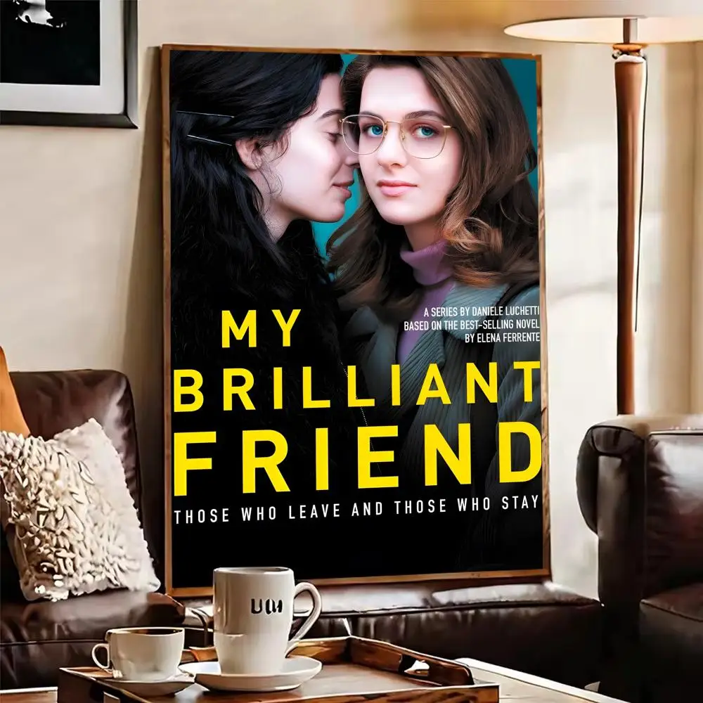 ملصق TV My Brilliant Friend مطبوع عليه ورق غرفة المعيشة وغرفة النوم ومدخل البار والمقهى لوحة فنية للديكور