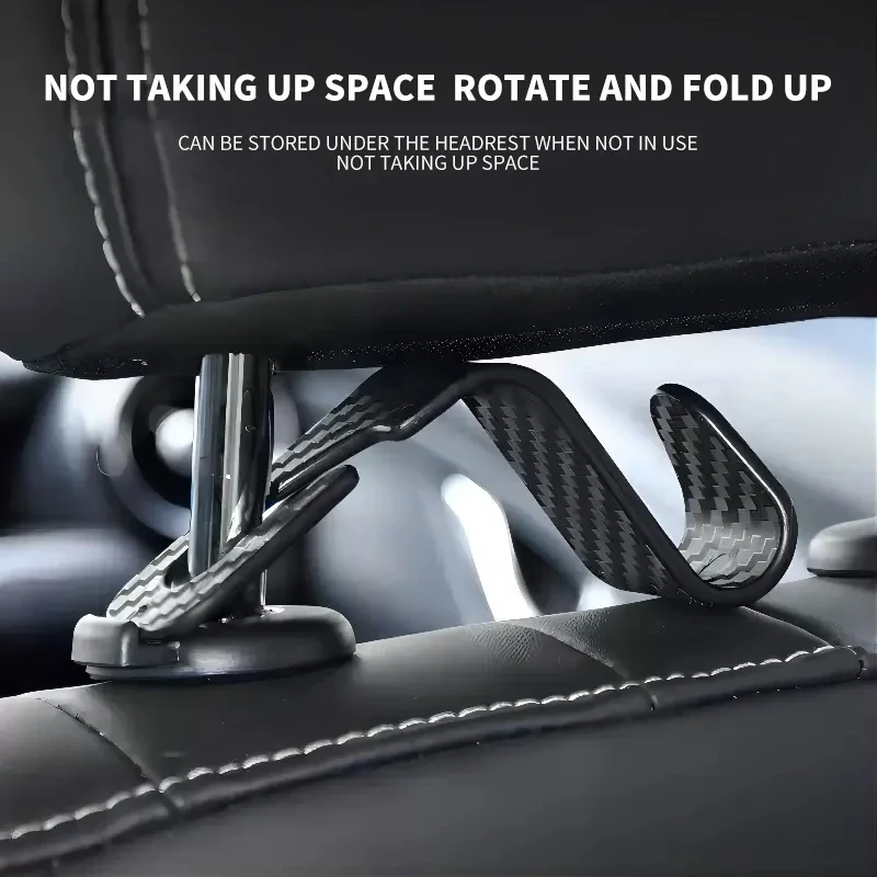 Carbon Fibre Car Rear Seat Hook Hanger Storage Organizer Hooks For Alfa Romeo Giulia Stelvio Giulietta 156 159 147 Mito Tonale