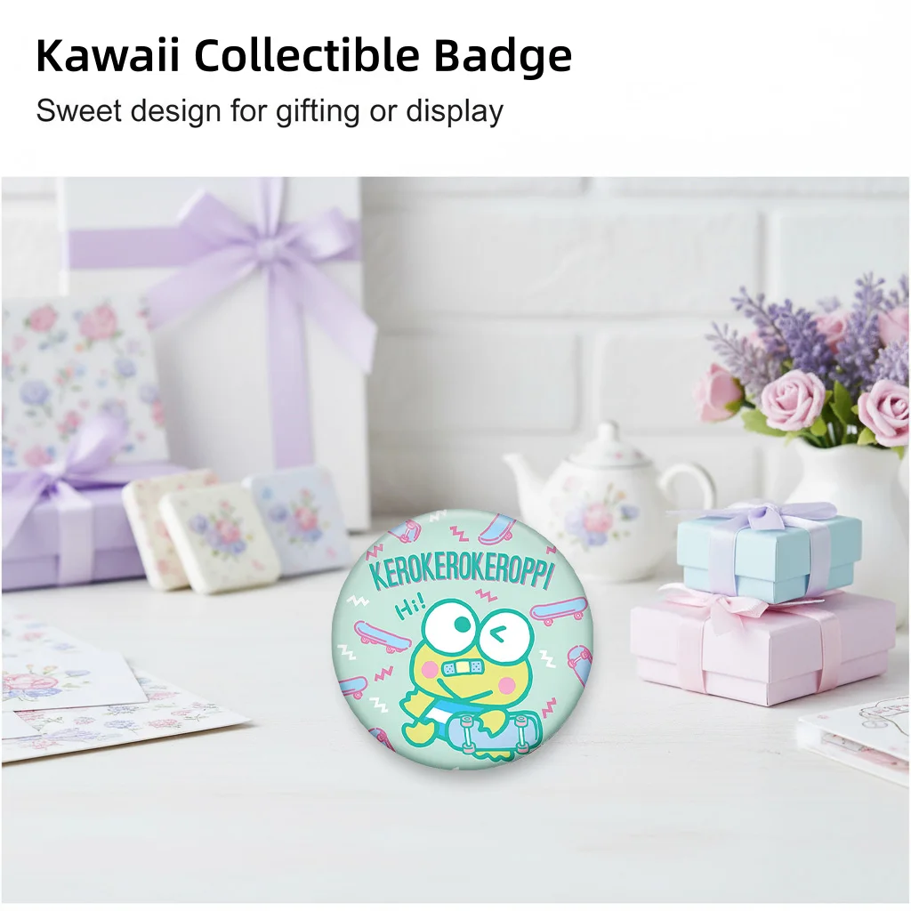 헬로 키티 피규어 쿠로미 브로치 백팩 모자 액세서리 코스튬 귀여운 시나모롤 라펠 핀 라운드 배지 쥬얼리 선물